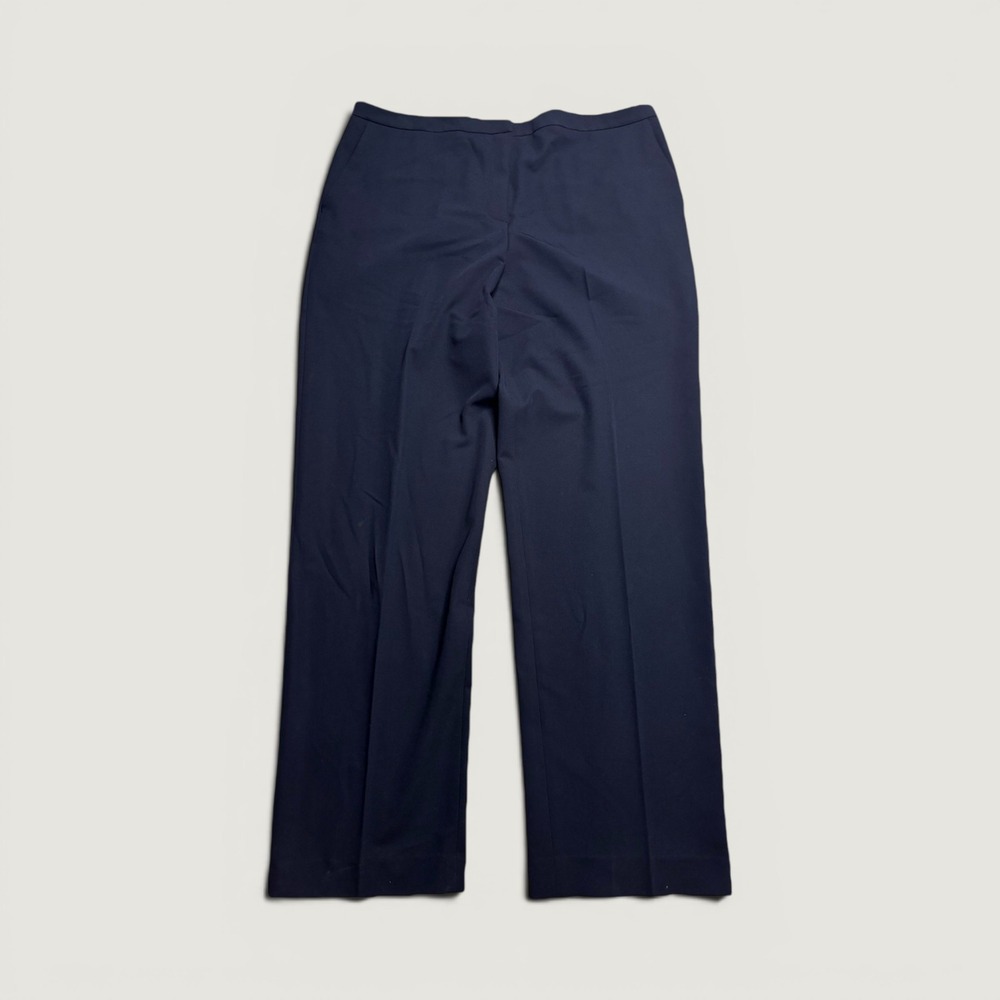 Tommy Hilfiger Womens 16 Navy Blue Wide Leg Dress Pants Trousers Professional